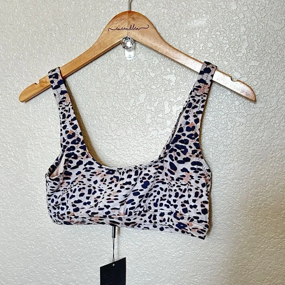 Dixperfect womens leopard print bikini top size Medium NWT - Picture 1 of 5